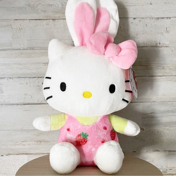 Hello Kitty Other - NWT Hello Kitty Easter Plush in Strawberry Outfit